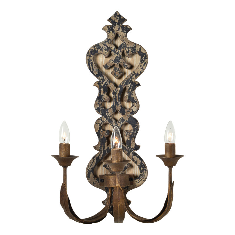 Fleur De Lis Living Northwoods 3 Light Plug In Candle Wall Fleur De Lis Living Northwoods 3 Light