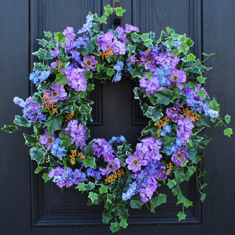 outdoor spring wreaths front door
