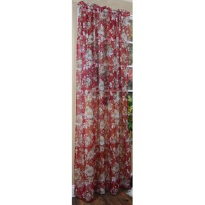Alburtis Nature/Floral Sheer Synthetic Rod Pocket Single Curtain Panel