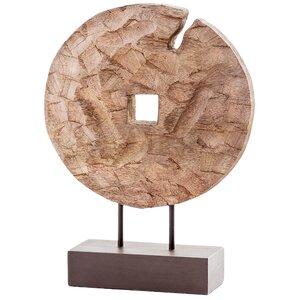 Cincel Chiseled Coin on Stand Sculpture