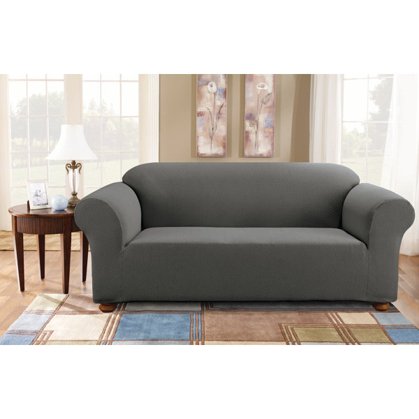 Simple Stretch Subway Box Cushion Sofa Slipcover by Sure Fit
