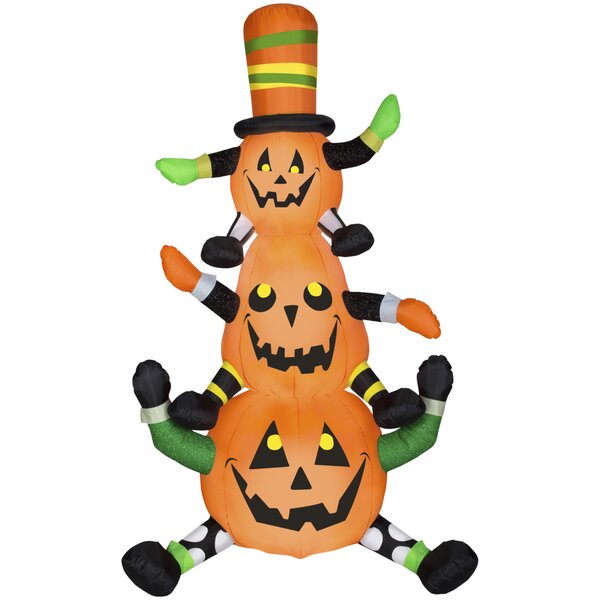Airblown Inflatables Animated Whimsy Pumpkin Stack by Gemmy Industries