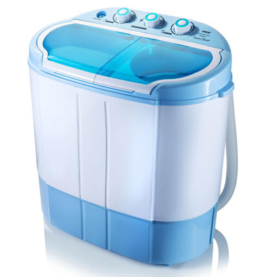 77 cu ft Portable Washer  Dryer Combo in BlueWhite Pyle
