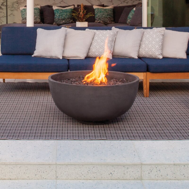 BJFS Urth Concrete Natural Gas/Propane Fire Pit & Reviews ... on Natural Gas Fire Pit id=66132