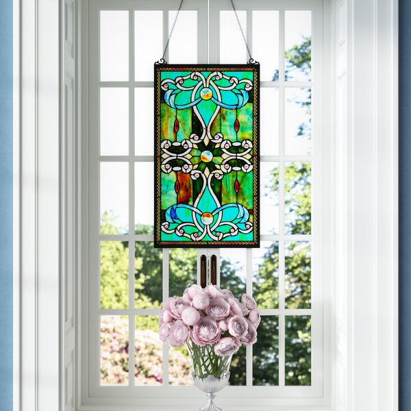 Tiffany Style Stained Glass Window Panel by Fleur De Lis Living