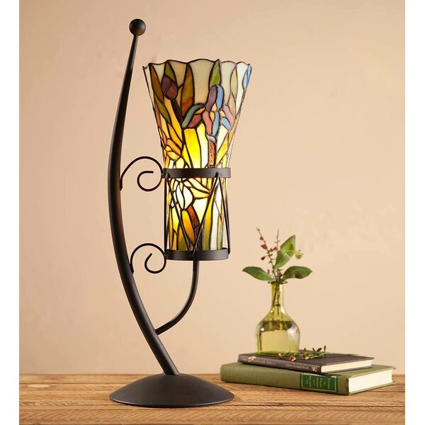 Wind Weather Stained Glass Vase Style 23 Arched Table Lamp