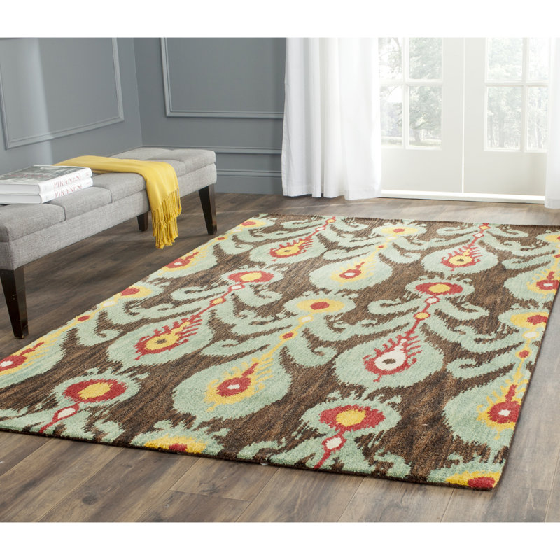 Safavieh Ikat HandWoven Wool Area Rug & Reviews Wayfair