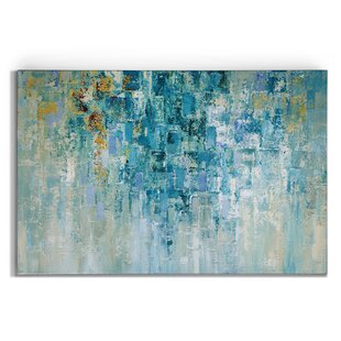 LARGE FLORAL ABSTRACT ART PICTURE BLUE AND GREY CIRCLES CANVAS MULTI PANELS 40"