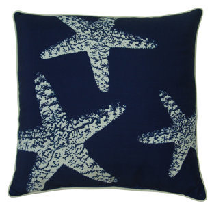Sea Star.Danish Starfish Indigo and Natural.Pillowcovers.Slipcovers.Toss Pillows.Throw pillows.Accents