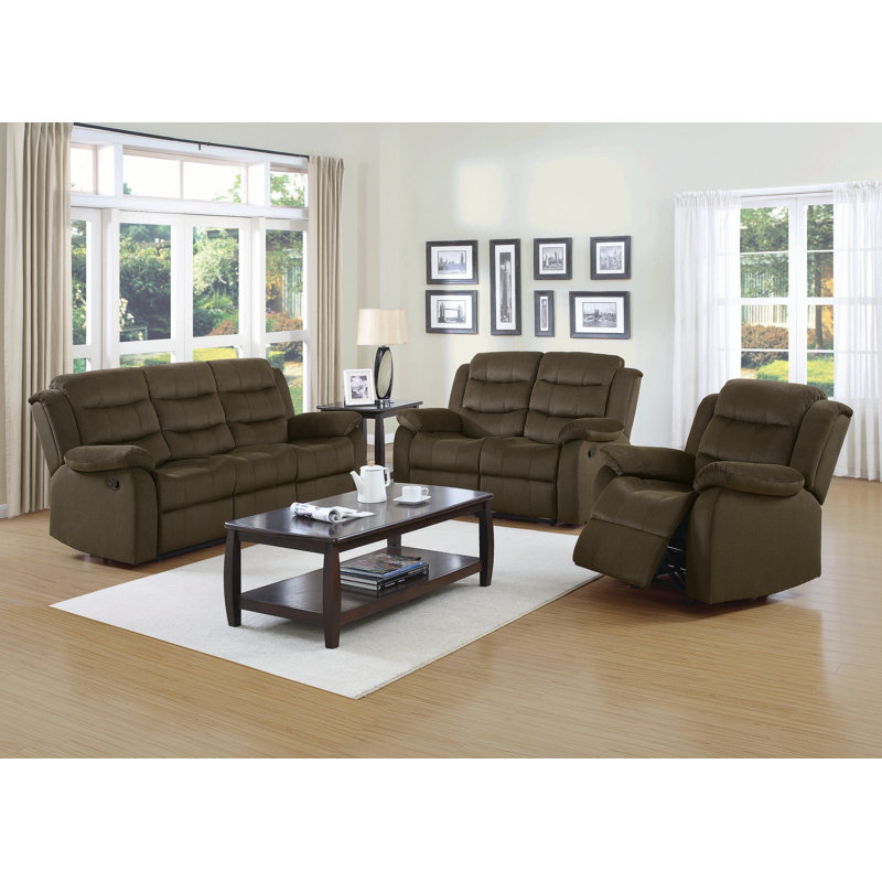 Red Barrel Studio Oaklawn Motion 3 Piece Reclining Living ...