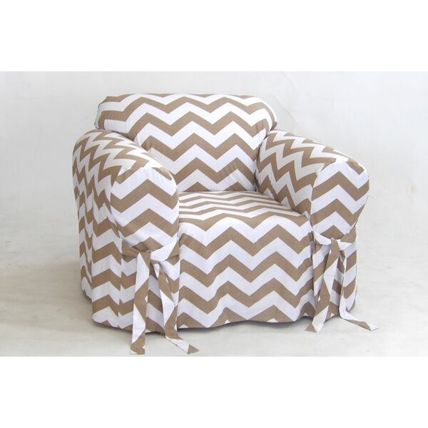Chevron Box Cushion Armchair Slipcover By Latitude Run