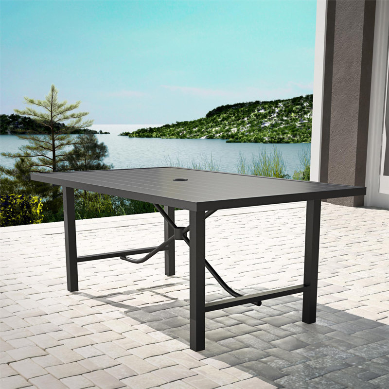 Ebern Designs Macleod Metal Dining Table Reviews Wayfair Ca Macleod Metal Dining Table