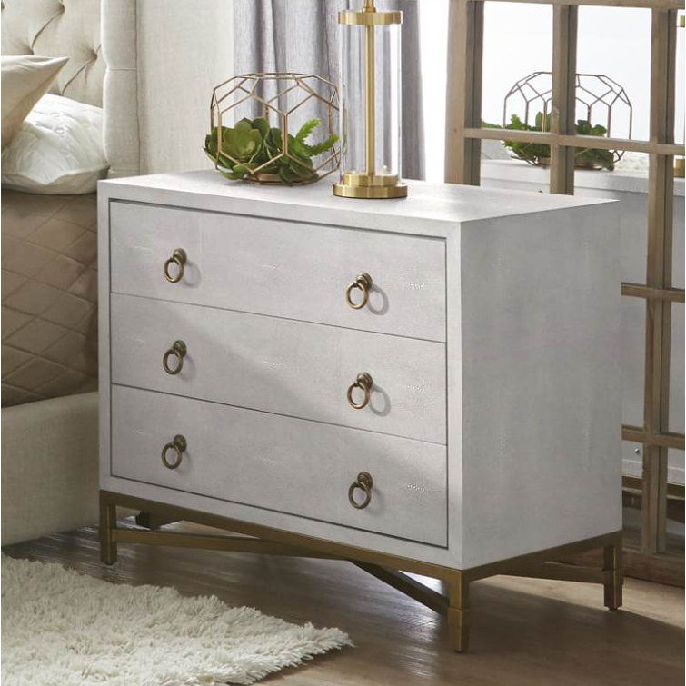 Orient Express Furniture Strand Shagreen 3 Drawer Nightstand Reviews Perigold