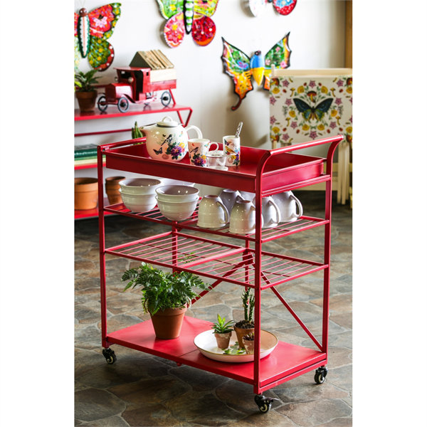Panek Metal Foldable Bar Cart By Wrought Studio Cool