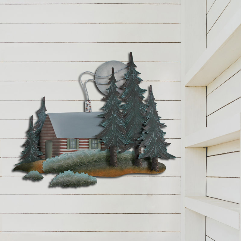Loon Peak Cabin In The Woods Metal Wall Decor Wayfair