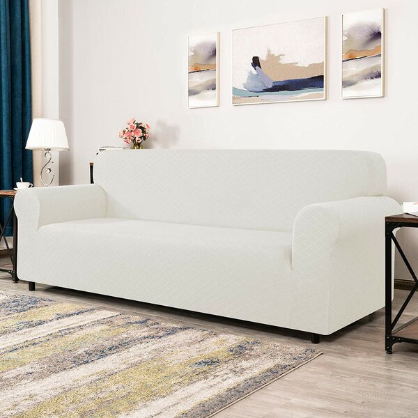 Rhombus Box Cushion Sofa Slipcover By Winston Porter