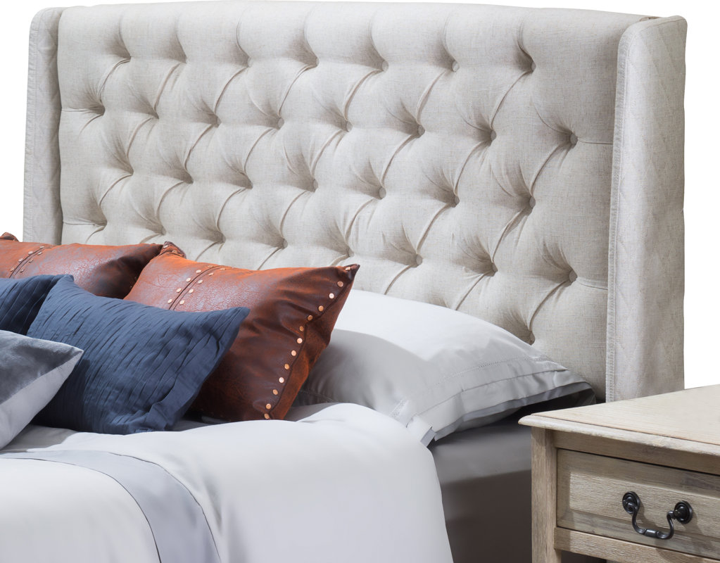 Riley Upholstered Wingback Headboard & Reviews Joss & Main