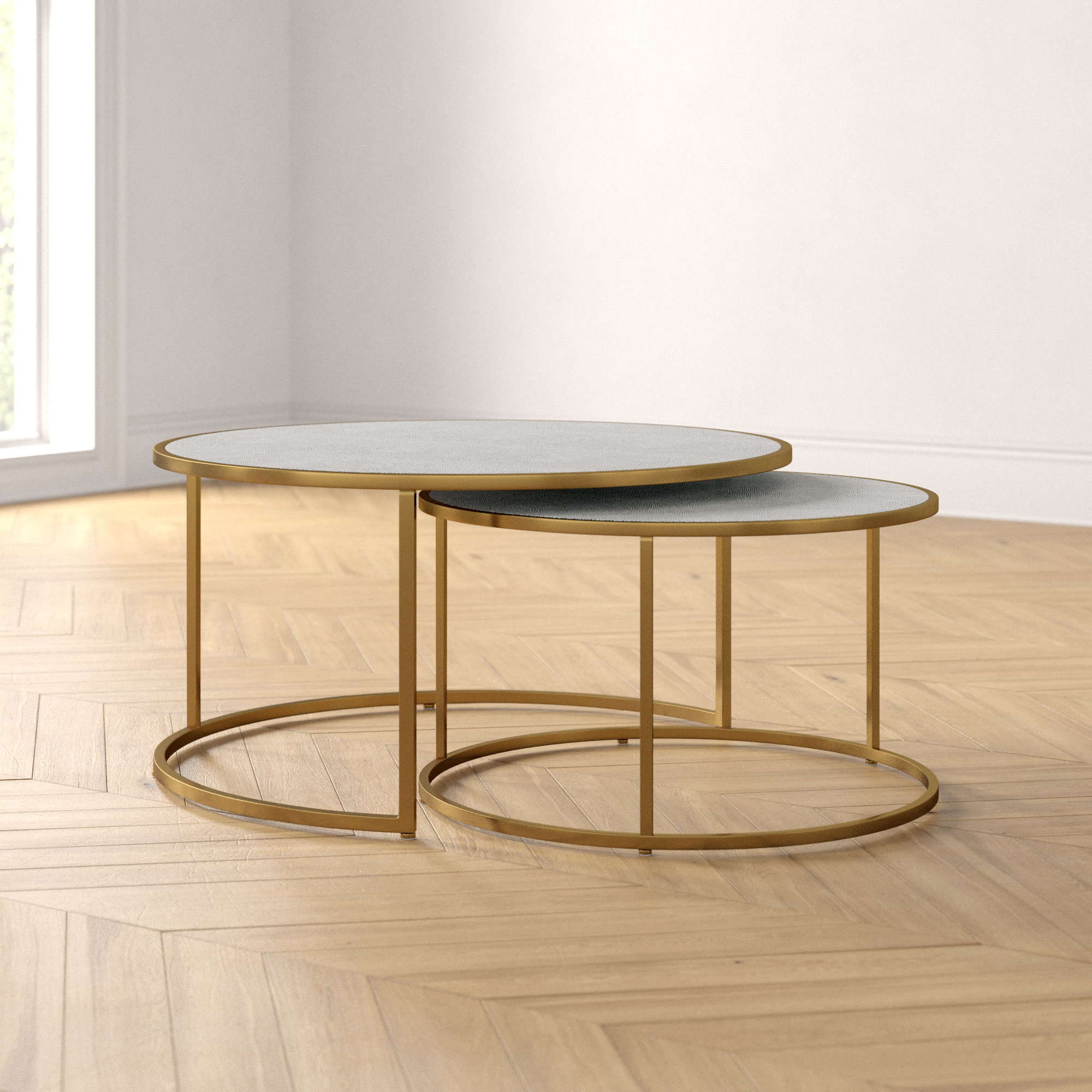 Foundstone James Frame 2 Nesting Coffee Table Set Wayfair James Frame 2 Nesting Coffee Table Set