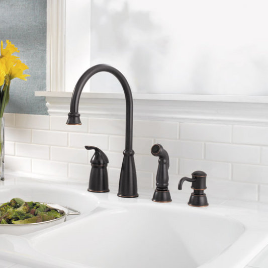 Pfister Avalon Single Handle Kitchen Faucet With Side Spray