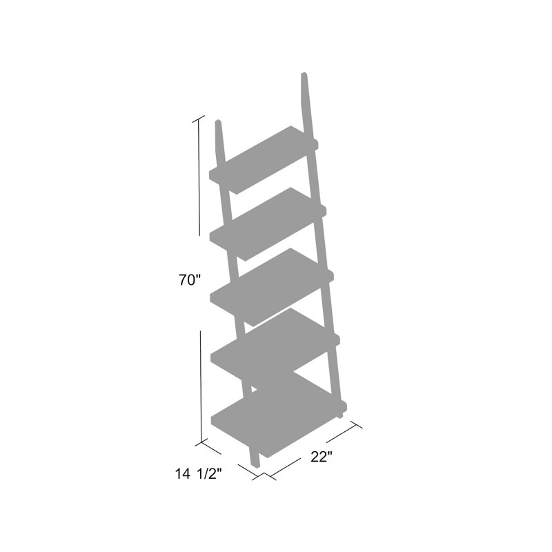 Zipcode Design Ricardo 70 H X 21 63 W Ladder Bookcase Reviews