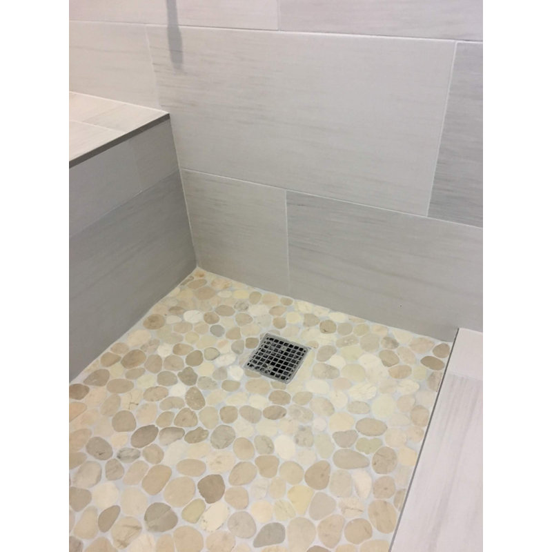 Fustone Random Sized Natural Stone Mosaic Tile In Tan Beige Wayfair Natural Stone Mosaic Tile In Tan Beige