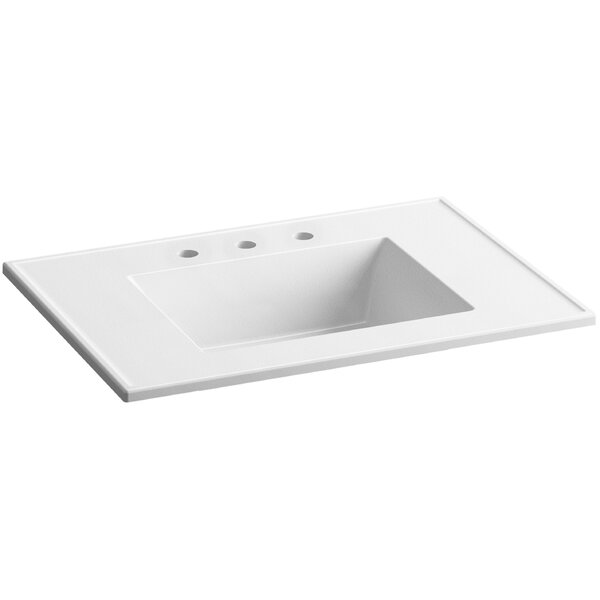Ceramic Impressions Impressions Rectangular Drop-In Bathroom Sink with Overflow by Kohler