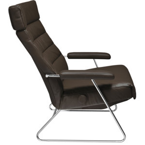 Adele Leather Manual Recliner by Lafer