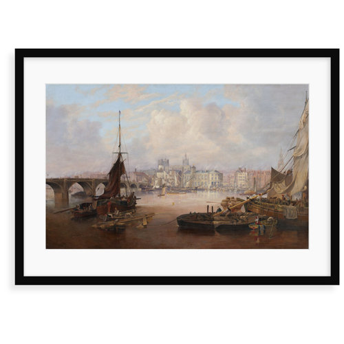 A View of Newcastle Painting East Urban Home Format: Framed Paper, Size: 70 cm H x 100 cm W x 2.3 cm D