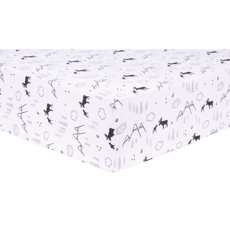 Harriet Bee Krum Lumberjack Moose 3 Piece Crib Bedding Set