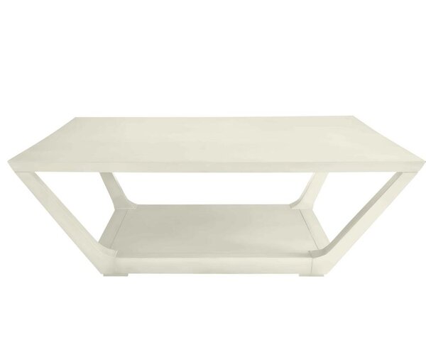 Solid Wood Floor Shelf Coffee Table With Storage By Stone & Leigh™ Furniture