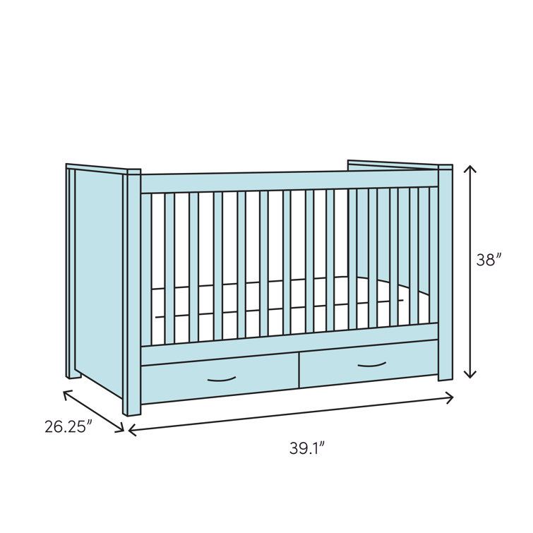 mini crib dimensions
