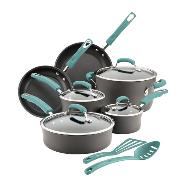 Hard-Anodized 14 Piece Non-stick Cookware Set with Handles by Rachael Ray
