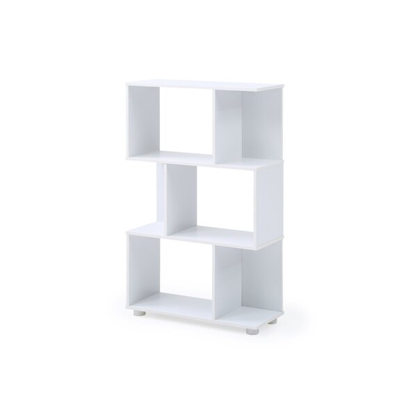 Review Debolt Staggered 3 Shelf Geometric Bookcase