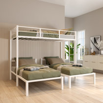 3 tier bunk beds white