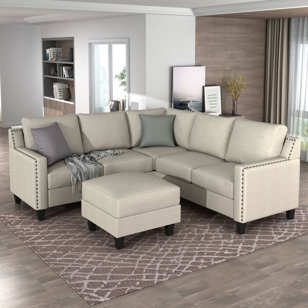 Latitude Run® 2 Piece Sectional Sofa, L-Shaped Sofa Couch, Living Room ...