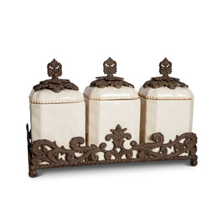 The Gg Collection Wayfair Kitchen Canister Set Of 3 By The Gg Collection