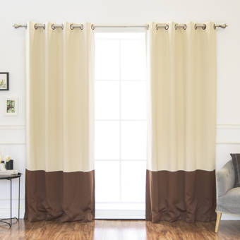 Granados Tulle Solid Blackout Thermal Grommet Curtain Panels