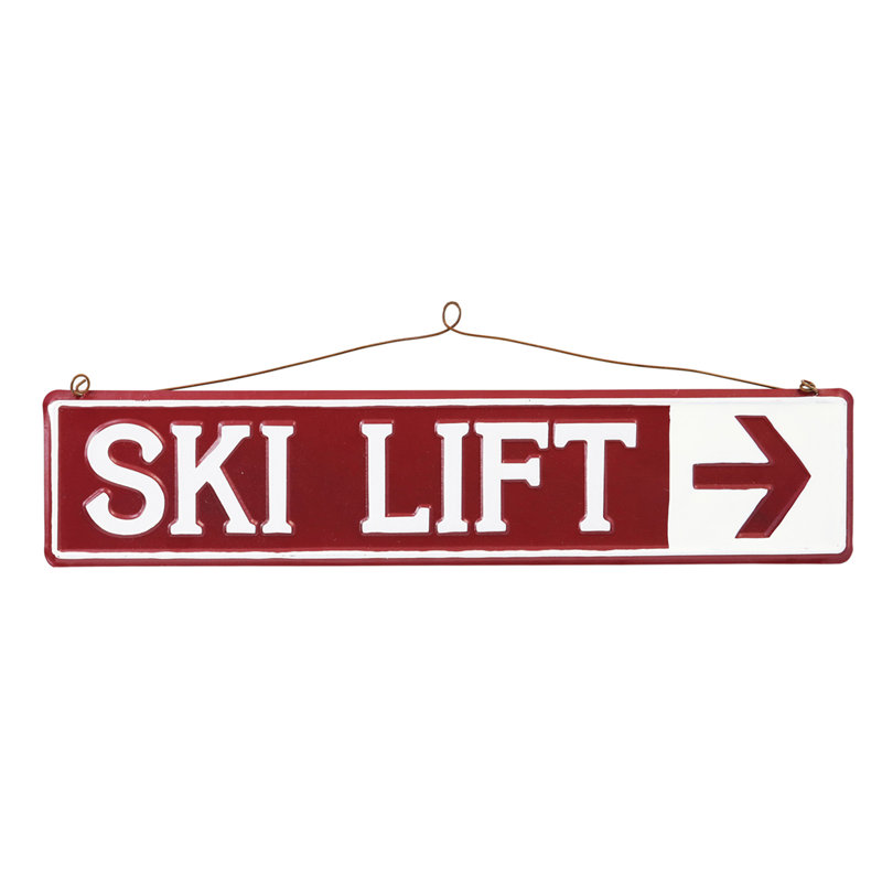 Darice Ski Lift Metal Hanging Wall Sign | Wayfair