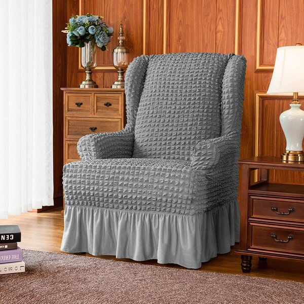 T-Cushion Wingback Slipcover By Canora Grey