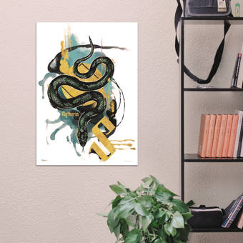 Mightyprint Harry Potter House Urban Watercolor Slytherin Wall