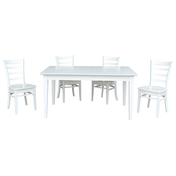Chastain 5 Piece Extendable Solid Wood Dining Set By Rosecliff Heights Spacial Price