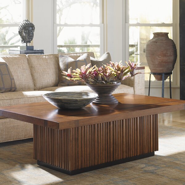 Read Reviews Island Fusion Solid Wood Block Coffee Table