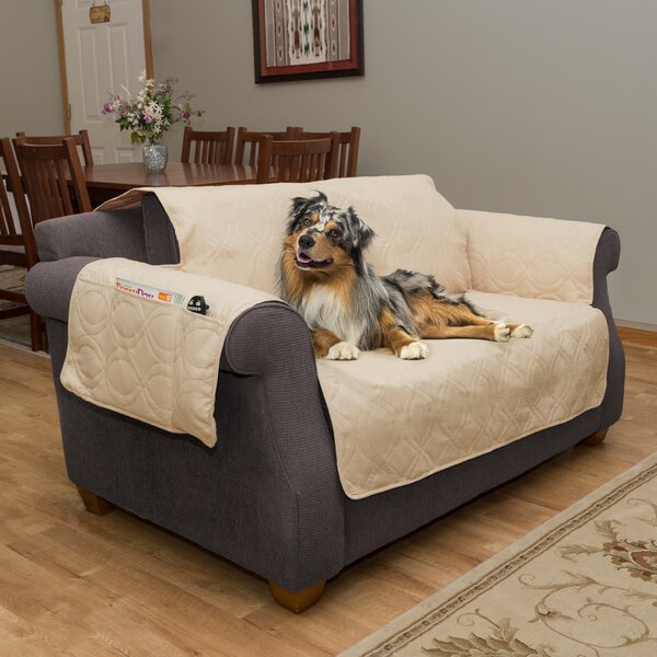 Waterproof Quilted Box Cushion Loveseat Slipcover By Petmaker