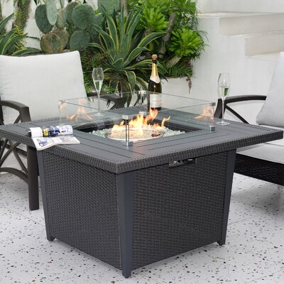 dellana aluminum propane fire pit table latitude run