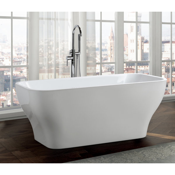 Novara 59 x 28 Freestanding Soaking Bathtub by Bellaterra Home