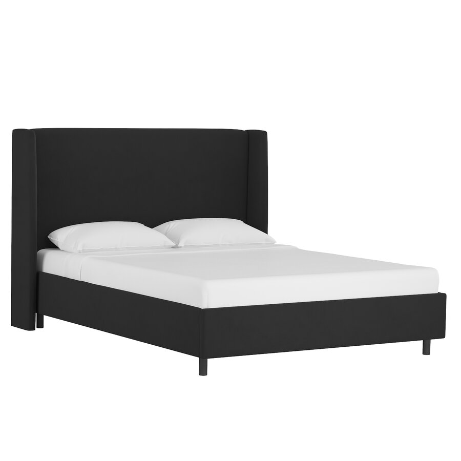 Milan Wingback Upholstered Platform Bed