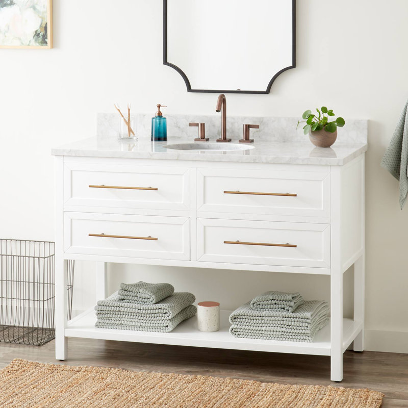 Signature Hardware Robertson 49 Single Bathroom Vanity Set Wayfair 49 Single Bathroom Vanity Set