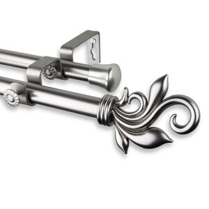 Delilah Double Curtain Rod and Hardware Set