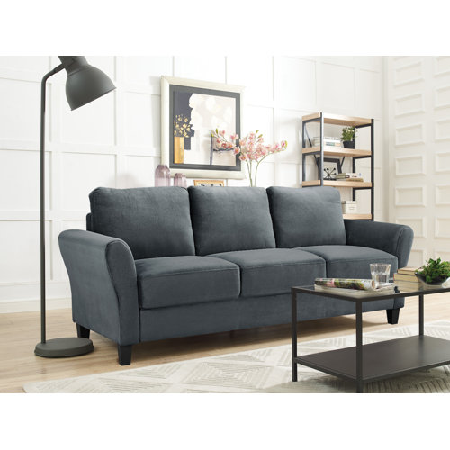Andover Mills Celestia Microsuede 80 7 Flared Arms Sofa Reviews