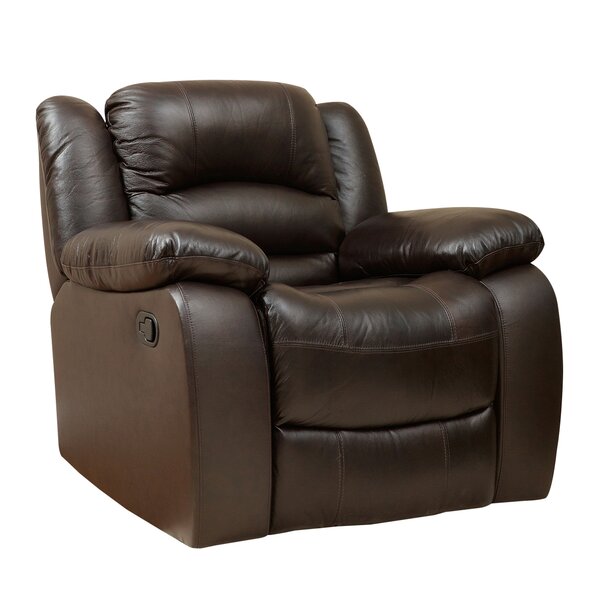Jorgensen Leather Manual Recliner By Darby Home Co
